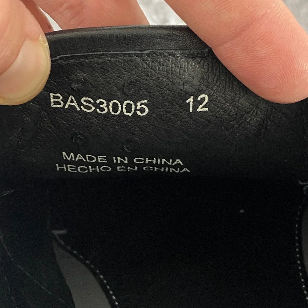 Badgley Mischka Mens Black Leather Star Studded Slip On Sneakers Size 12 Loafers